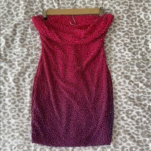 Oh Polly Red Bodycon Mini Dress with Sleeveless Cowl Neck for Cocktail